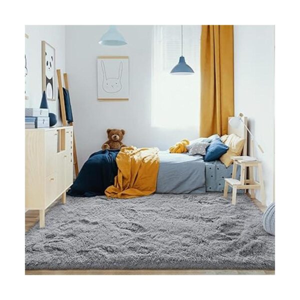 Jelymark Alfombra lanuda súper suave para dormitorio_4