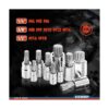 KORR Tools KSS009 Juego de 10 brocas cuadradas de triple_5