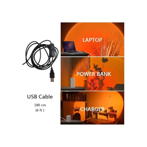 Decojoy Lámpara de puesta de sol lámpara de proyección de_4