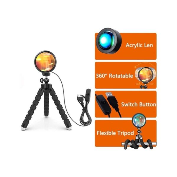 Decojoy Lámpara de puesta de sol lámpara de proyección de_3