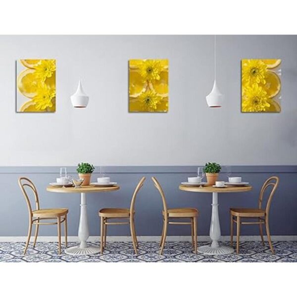 Lienzo decorativo moderno de pared con diseño de limón y_3