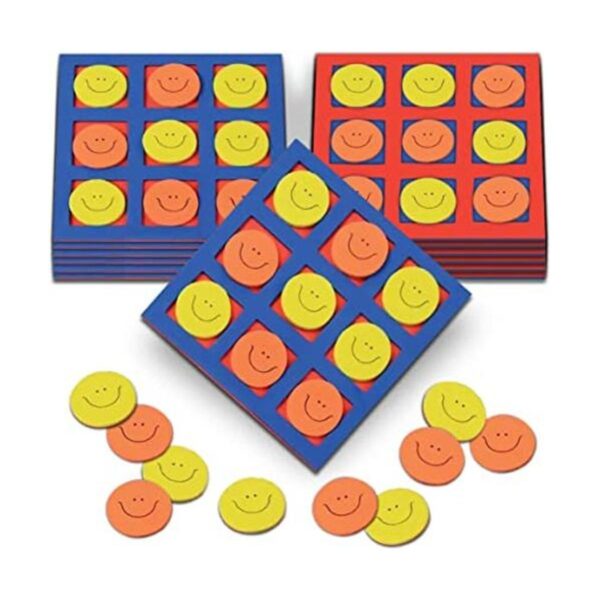 Gamie Foam Smile Face TicTacToe Mini juegos de mesa para_1