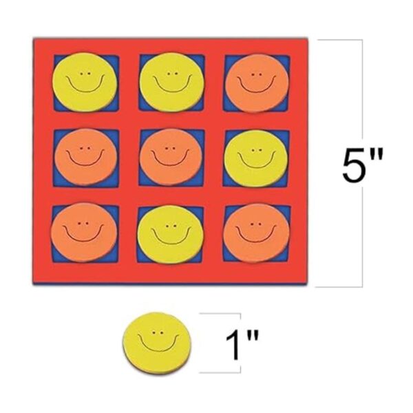 Gamie Foam Smile Face TicTacToe Mini juegos de mesa para_3
