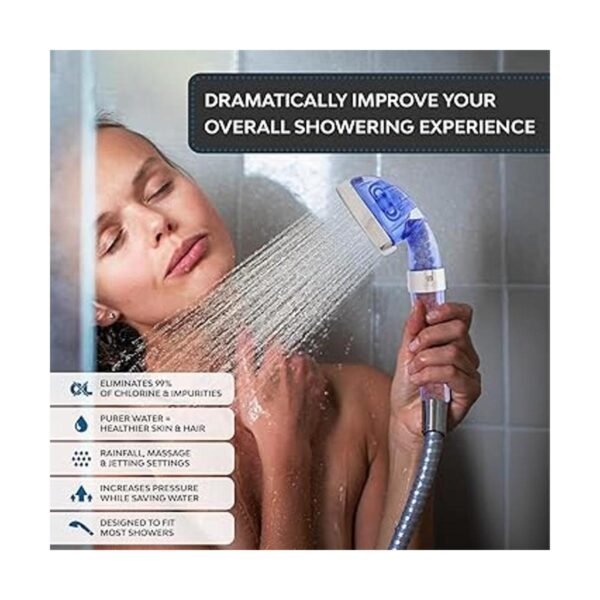 Luxury Refresh Cabezal de ducha iónico de alta presión con