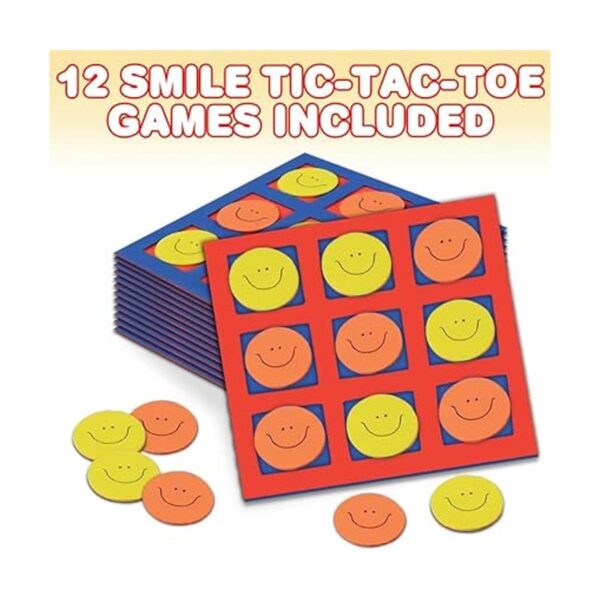 Gamie Foam Smile Face TicTacToe Mini juegos de mesa para_2
