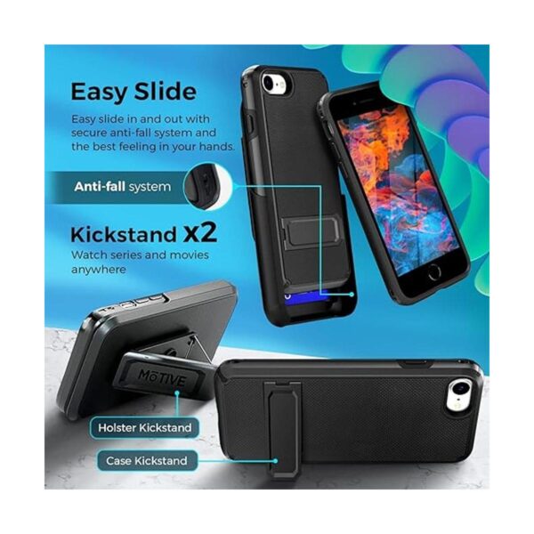 MOTIVE Funda para iPhone 78SE 2020SE 2022 con clip de_2