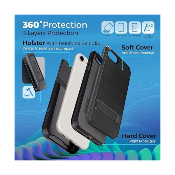MOTIVE Funda para iPhone 78SE 2020SE 2022 con clip de_3