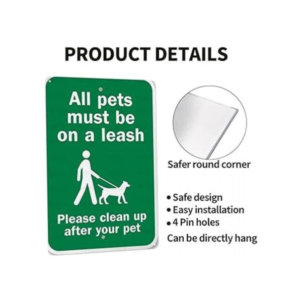 Letrero de tráfico para todos los perros deben estar en_3