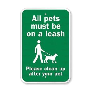 Letrero de tráfico para todos los perros deben estar en_1