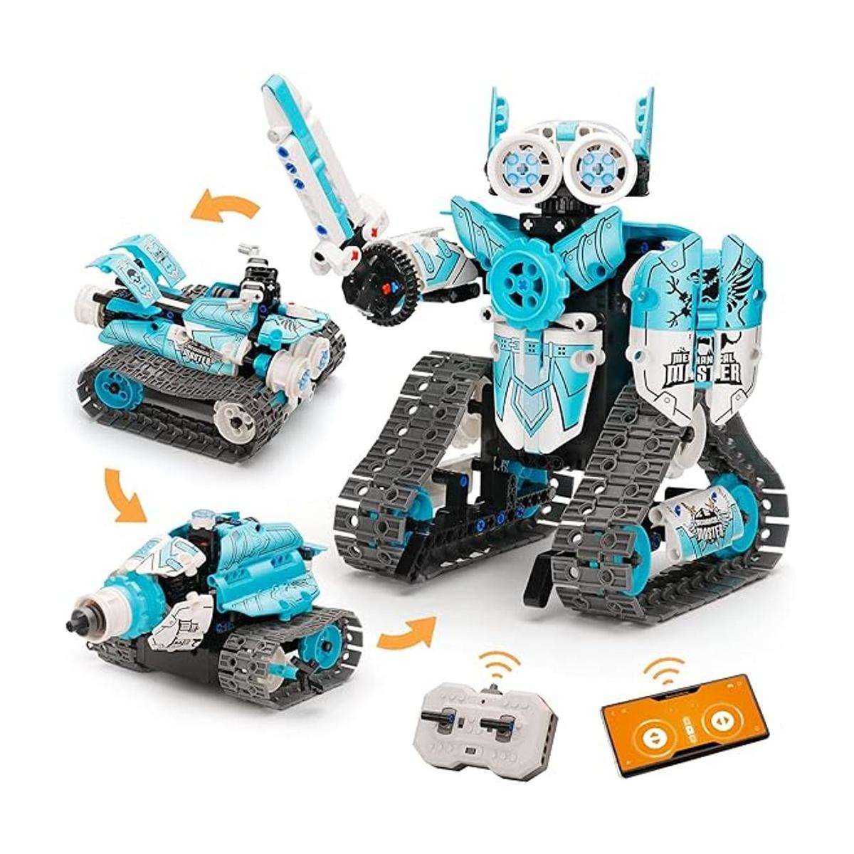 PREPOP Juguetes de construcción de robot RC para niños y