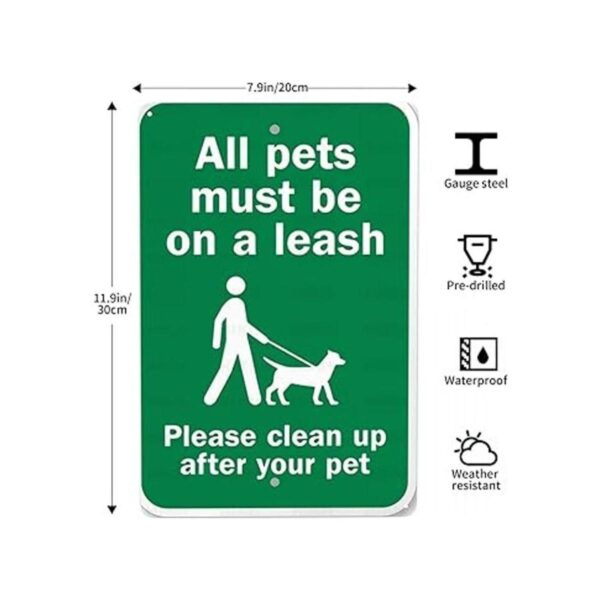 Letrero de tráfico para todos los perros deben estar en_2