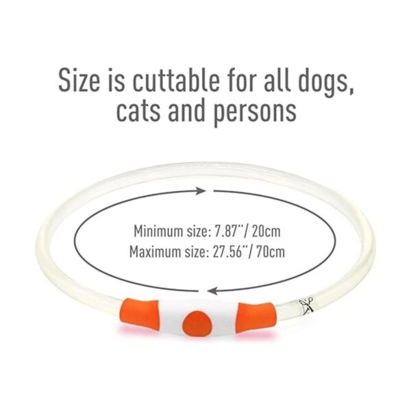 Colaseeme Collar de perro con luz LED 1 unidad recargable_5