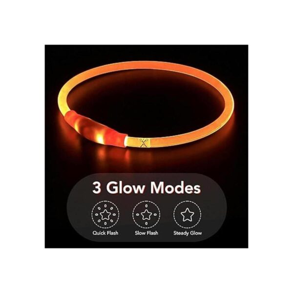 Colaseeme Collar de perro con luz LED 1 unidad recargable_2