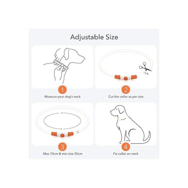 Colaseeme Collar de perro con luz LED 1 unidad recargable_6