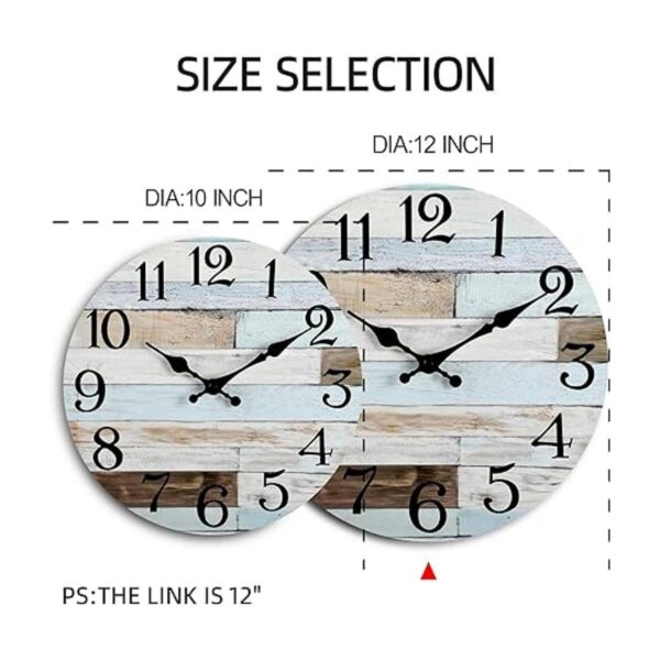 KECYET Reloj de pared rústico de 12 pulgadas para cocina_2