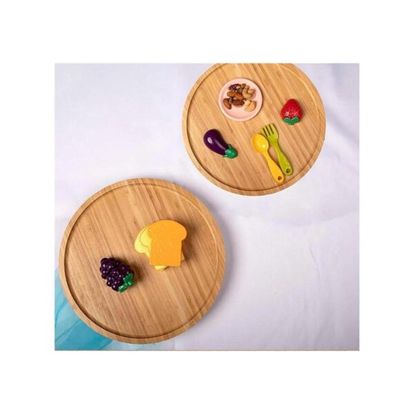 Mateda Tocadiscos Lazy Susan de bambú de 12 pulgadas para_5
