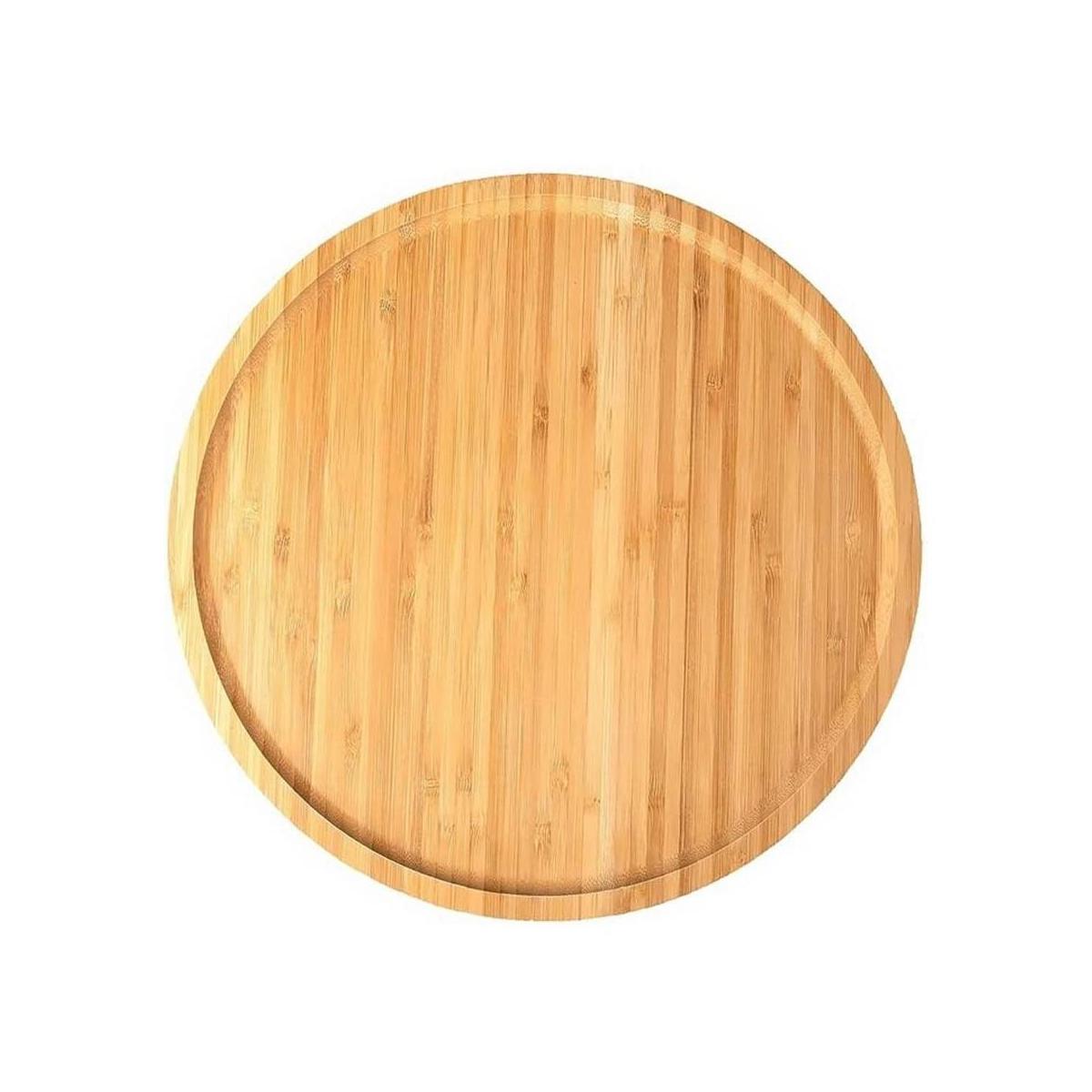 Mateda Tocadiscos Lazy Susan de bambú de 12 pulgadas para