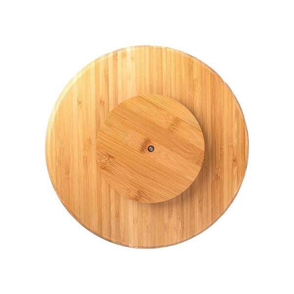 Mateda Tocadiscos Lazy Susan de bambú de 12 pulgadas para_3