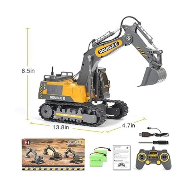 DOUBLE E Construction Toys Excavadora de control remoto_4
