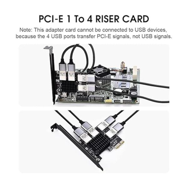 ELUTENG PCIE 1 a 4 puertos PCI Expree 16X Ranuras Tarjeta_3