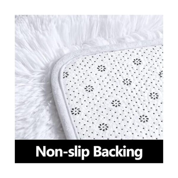 FlyDOIT Alfombra redonda blanca para dormitorio alfombras