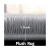 FlyDOIT Alfombra redonda gris para dormitorio alfombras