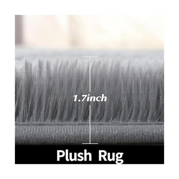 FlyDOIT Alfombra redonda gris para dormitorio alfombras