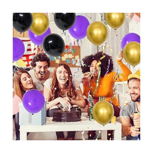 Kit de guirnalda de globos de color morado y dorado y