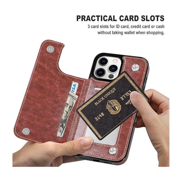 Aoksow Diseñada para iPhone 13 Pro Max funda de piel_3
