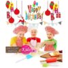 Juego de regalo de cocina para niños con tarjetas de