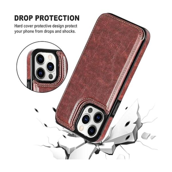 Aoksow Diseñada para iPhone 13 Pro Max funda de piel_4