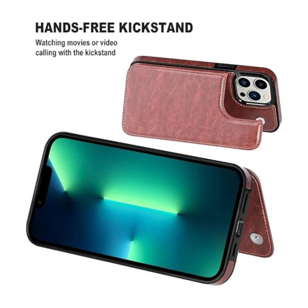 Aoksow Diseñada para iPhone 13 Pro Max funda de piel_5