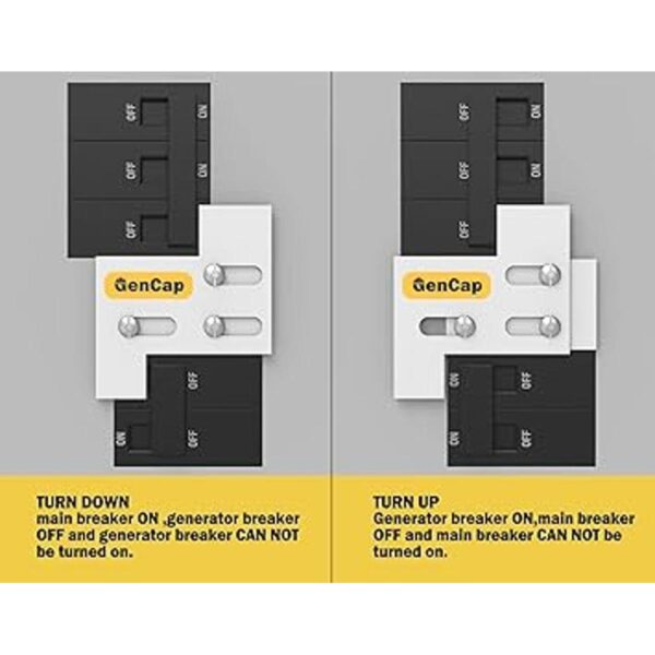 GenCap Kit de bloqueo de generador compatible con paneles