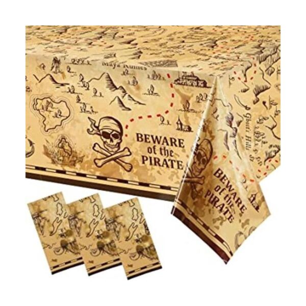 Mantel de fiesta pirata mapa del tesoro cubierta de mesa_1
