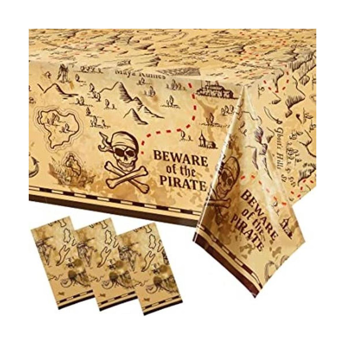 Mantel de fiesta pirata mapa del tesoro cubierta de mesa