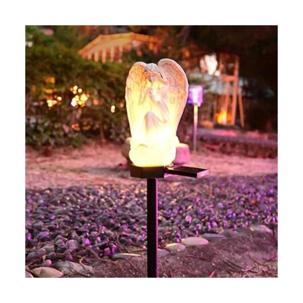 Decoración solar de jardín de ángel guardián luz de_4