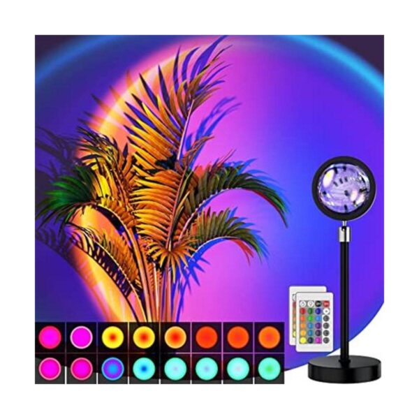 Lámpara de puesta de sol con luces LED de proyección con_1