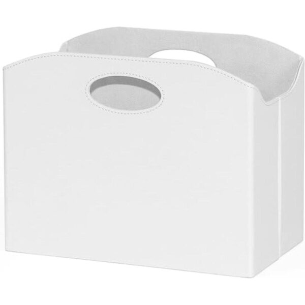 EZDeco Soporte para revistas revistero de piel sintética_1