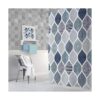 Cortina de ducha bohemia azul y gris para baño juego de