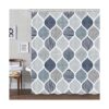 Cortina de ducha bohemia azul y gris para baño juego de