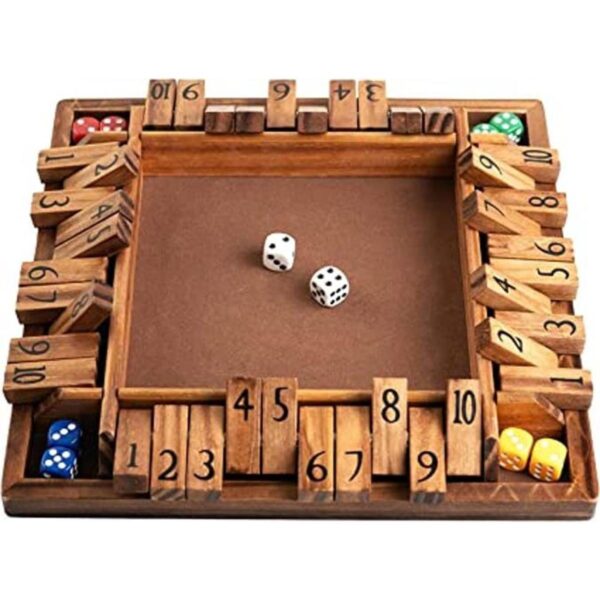 Funliktod Juego de dados clásicos de madera para 1 a 4_1