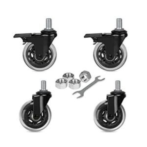 Hirate Ruedas giratorias de 3 pulgadas sin ruido ruedas_1