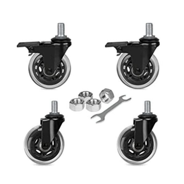 Hirate Ruedas giratorias de 3 pulgadas sin ruido ruedas_1