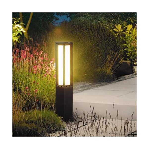 Linkmoon Luz solar para caminos de paisaje de acero_1