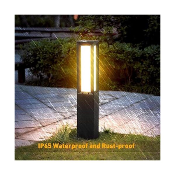 Linkmoon Luz solar para caminos de paisaje de acero_2