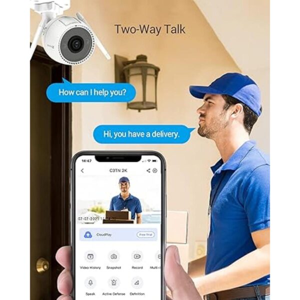 EZVIZ Cámara de seguridad para exteriores cámara WiFi 2K_3