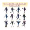 ArtCreativity Figuras de Ninja flexibles juego de 12_2