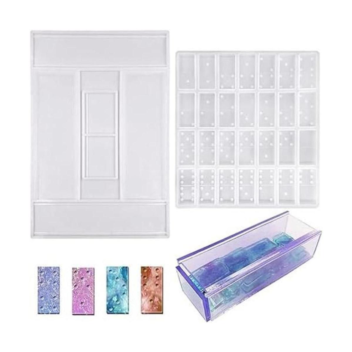FineGood Pack de 2 moldes de resina moldes de resina de