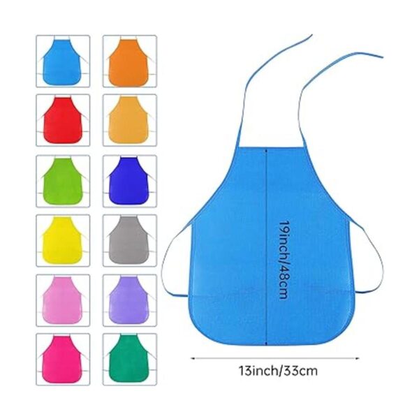 Delantales de tela para niños delantales de 12 colores_2