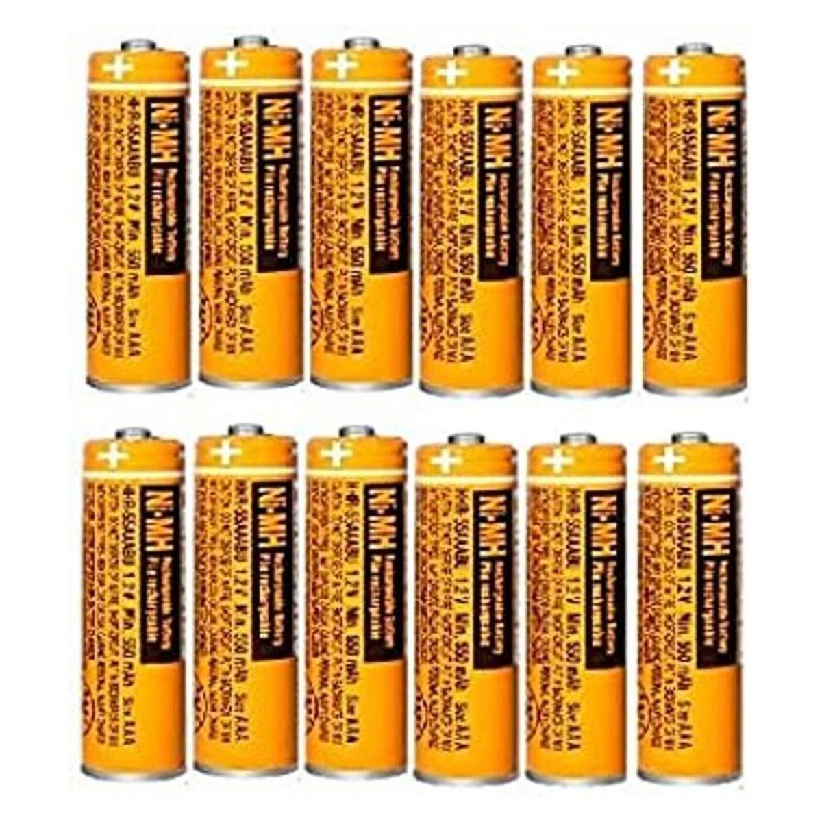 Paquete de 12 baterías recargables HHR55AAABU NIMH para